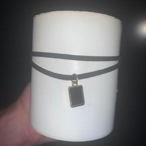 FOREVER 21 Double Choker Black Onyx